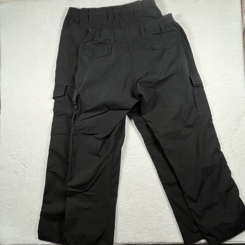 Lot 2 Propper Tactical Cargo Pants Men 38x34 Black Ripstop Work Utility Military - Picture 3 of 8
